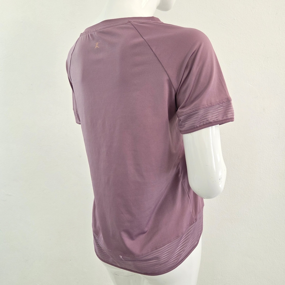Danskin Mauve Dusty Rose Athletic Tee with Mesh Trim Small Petite - Picture 7 of 16